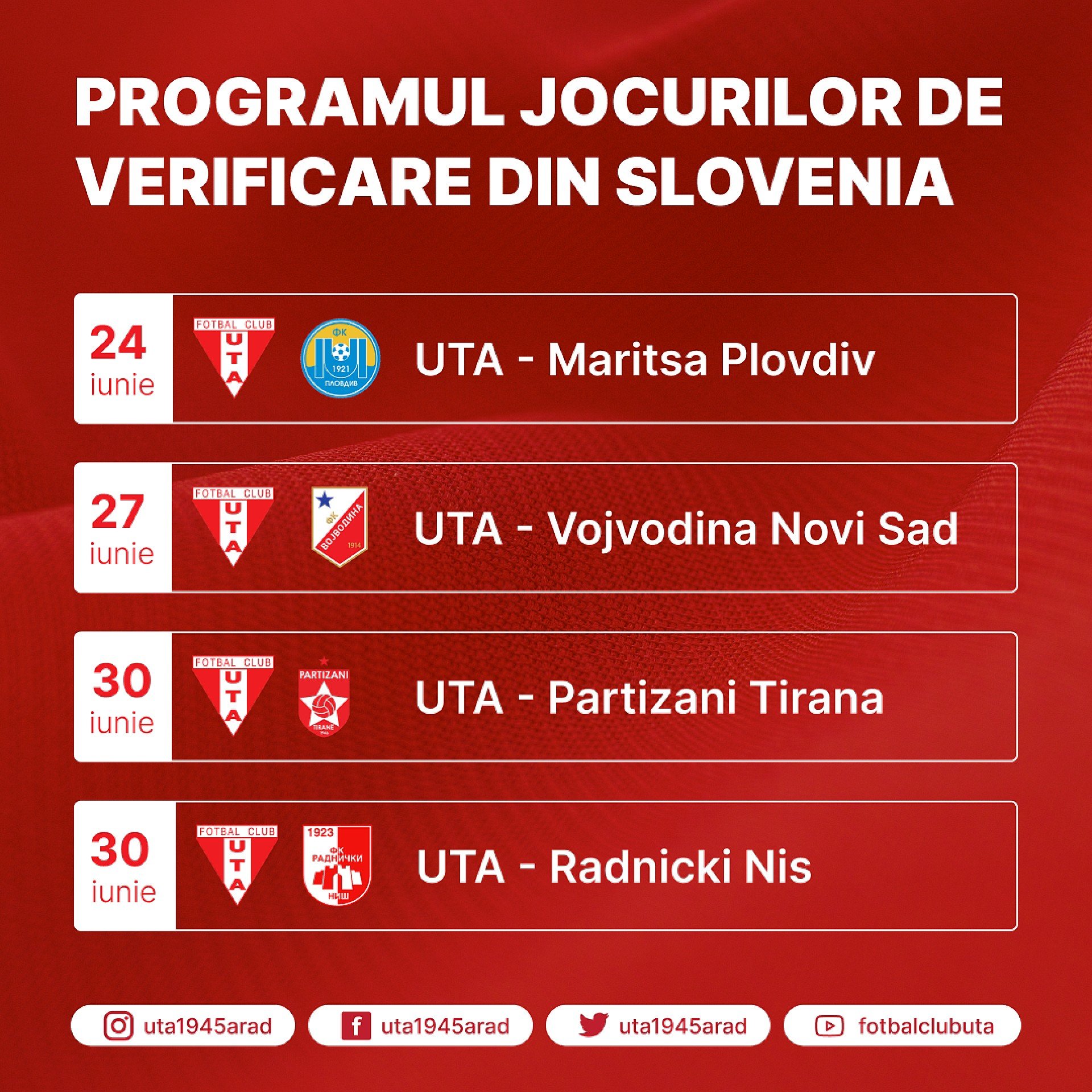Imagine Programul meciurilor de verificare din cantonamentul de la Rogla(Slovenia)